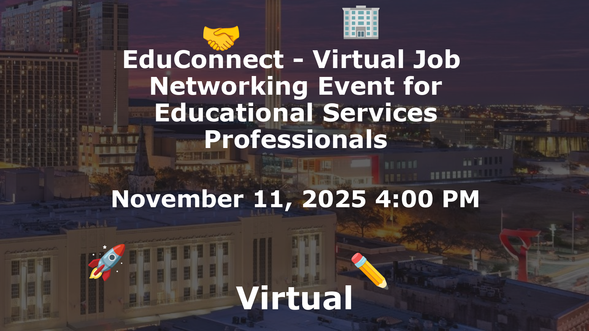 EduConnect - Virtual Job  Networking Event for Educational Services Professionals event image